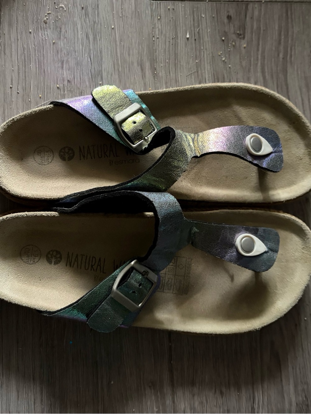 Esmara Natural Walk Iridescent Thong Sandals